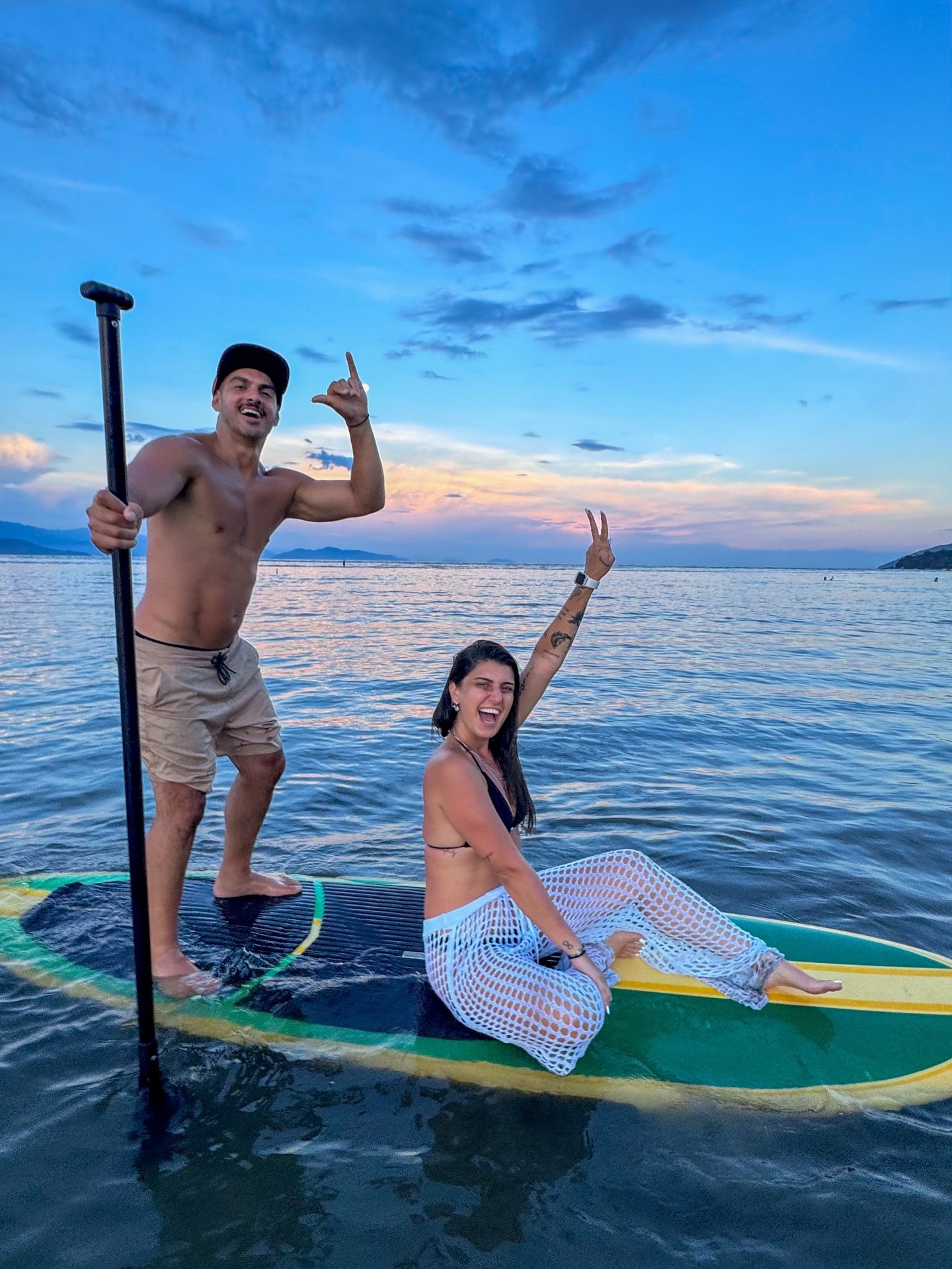 SUP no pôr do sol
